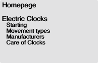 electric clocks menu